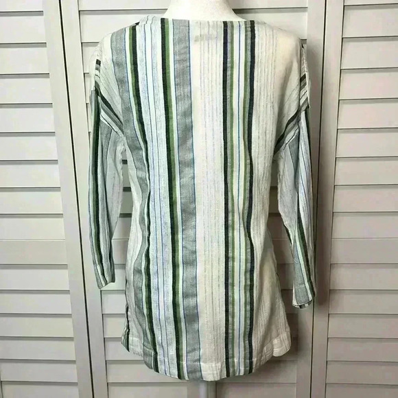 Soft Surroundings Manhattan Beach Wool Blend V-Neck 3/4 Sleeve Tunic Top Size XS - Picture 10 of 11